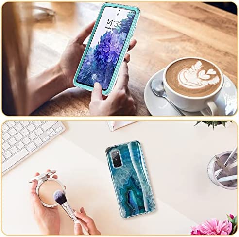 ESDOT Samsung Galaxy S20 FE Case with Built-in Screen Protector,Military Grade Rugged Cover with Fashionable Designs for Women Girls,Protective Phone Case for Galaxy S20 FE 6.5