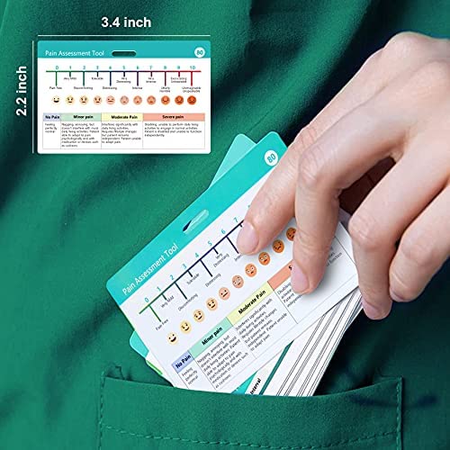 49 Horizontal Nursing Badge Reference Cards, Nursing School Essentials Set, Bonus Cheat Sheets - Lab Values, EKG, Vitals, Etc for Nurse, LPN, Or Students