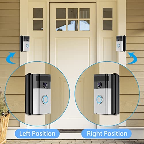 RIOVO Adjustable 30 to 55 Degree Doorbell Angle Mount Compatible with Video Doorbell 1st / 2st / 3st / 4st / (2020 Release), Replacement Angle Adjustment Adapter Mounting Bracket Wedge Kit