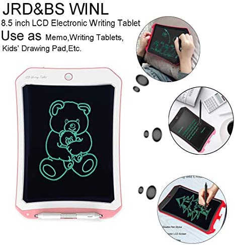 JRD&BS WINL 8.5 in Drawing Tablet Doodle Pad Toys for Kids Birthday Gift for 4-13 Yr Old Writing Tablet with Stylus Smart Paper for Drawing Writer, for Teen Boys Girls (Pink White D01)