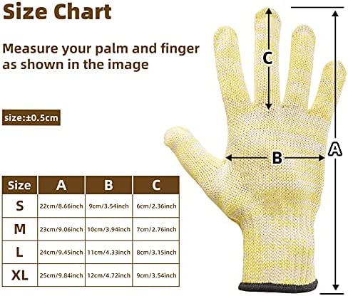 Schwer Level A9 Cut Resistant Gloves Construction Cut Gloves with Fireproof Aramid Fiber for Safety Work, HVAC, Warehouse, Lumber, Metal Detecting, Glass Handling, Wood Carving?XL?