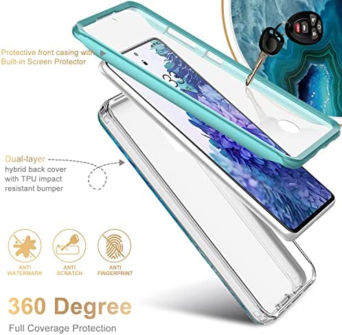 ESDOT Samsung Galaxy S20 FE Case with Built-in Screen Protector,Military Grade Rugged Cover with Fashionable Designs for Women Girls,Protective Phone Case for Galaxy S20 FE 6.5