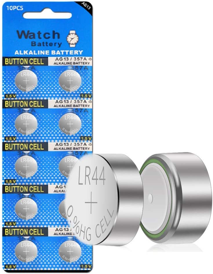 Cotchear 10Pcs AG13 LR44 357A S76E G13 Alkailine Button Cell Battery Batteries1.5V Button Coin Batteries