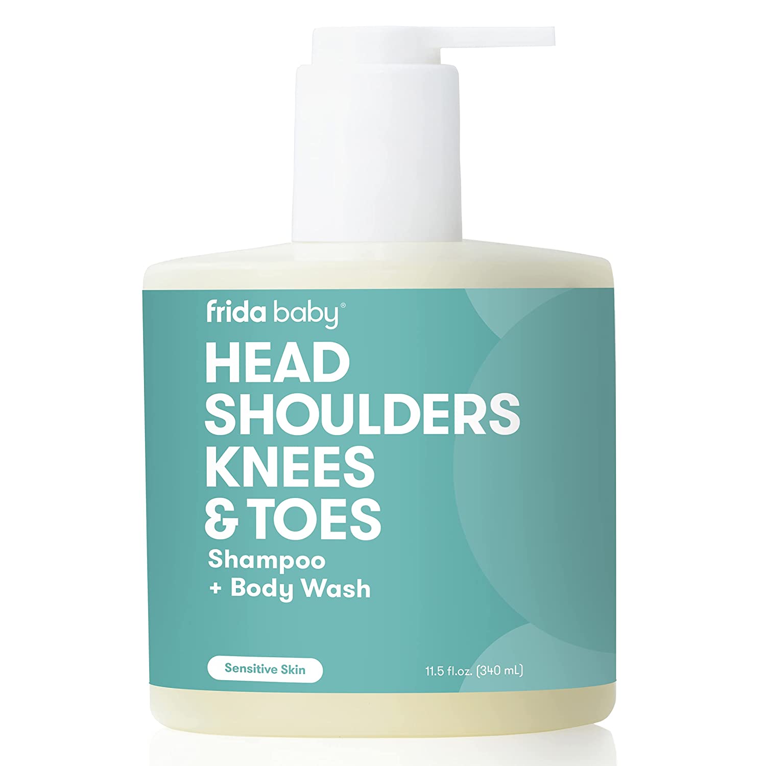 Head Shoulders Knees & Toes Shampoo + Body Wash by Frida Baby Head to Toe Tear Free Baby Shampoo and Body Wash for Sensitive Skin and Dry Skin