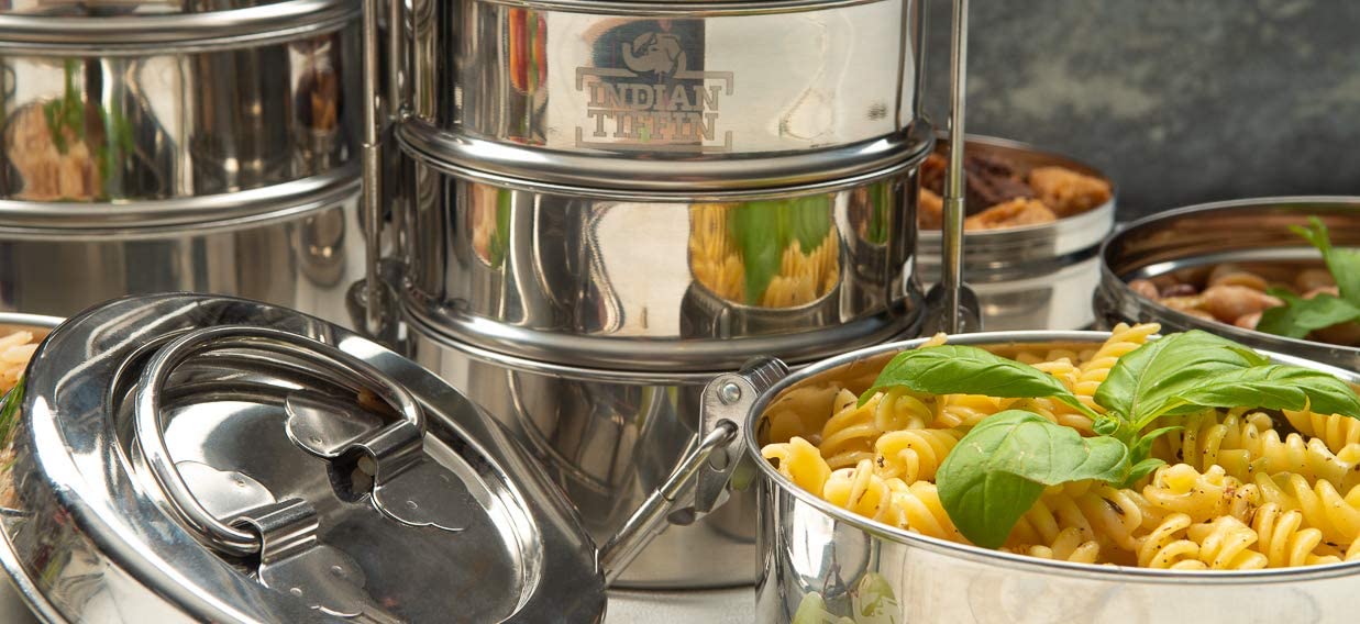 4 Tier Indian-Tiffin Stainless Steel Large Tiffin Lunch Box