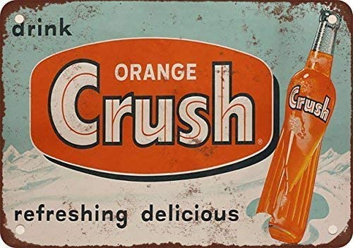 Kexle 1953 Drink Orange Crush Vintage Look Reproduction Metal Tin Sign 12