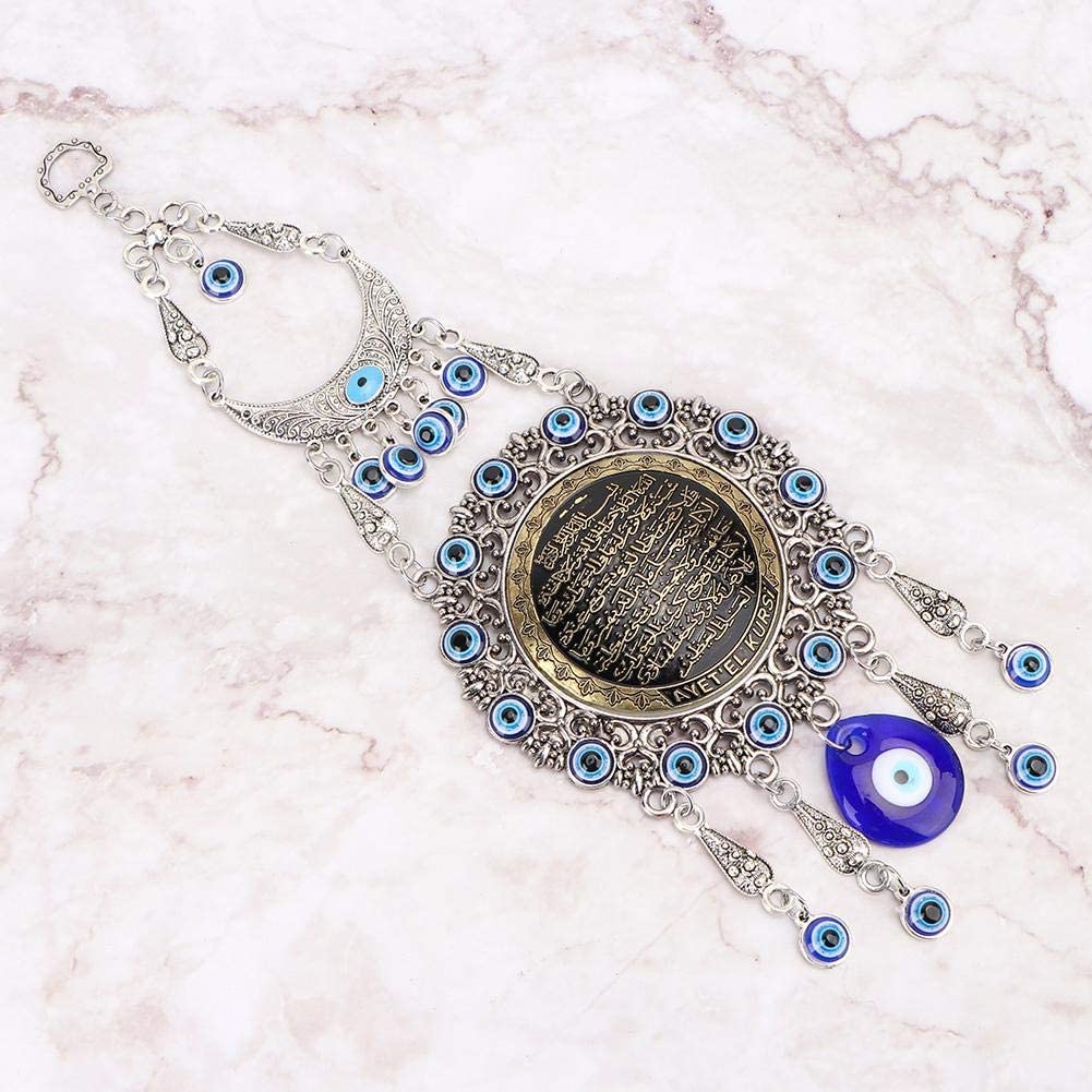 Blue Evil Eye, Turkish Blue Beads Amulet Delicate Blue Glass Ornament Home Protection Wall Hanging Decor Evil Eye Decor for Good Luck
