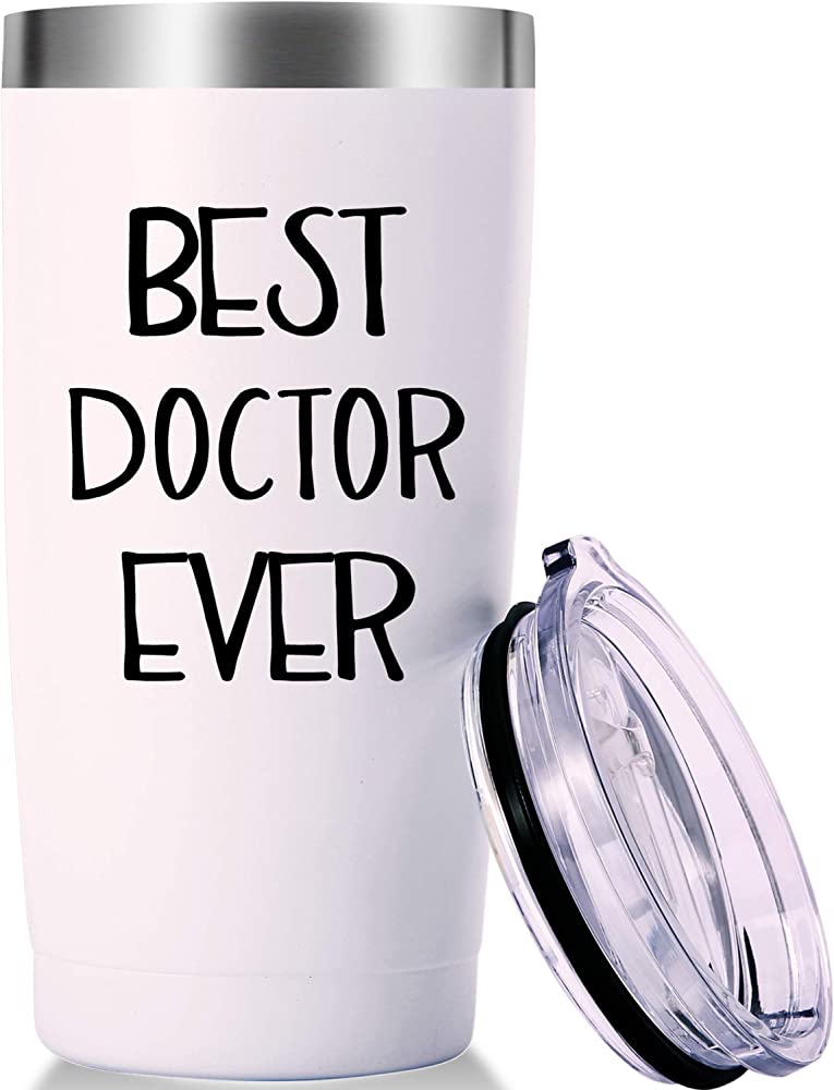 Best Doctor Ever Mug.Doctor,Medical School Graduation Gifts.Appreciation,Birthday,Christmas Gifts for Doctors,MD,Med Tumbler(20oz White)