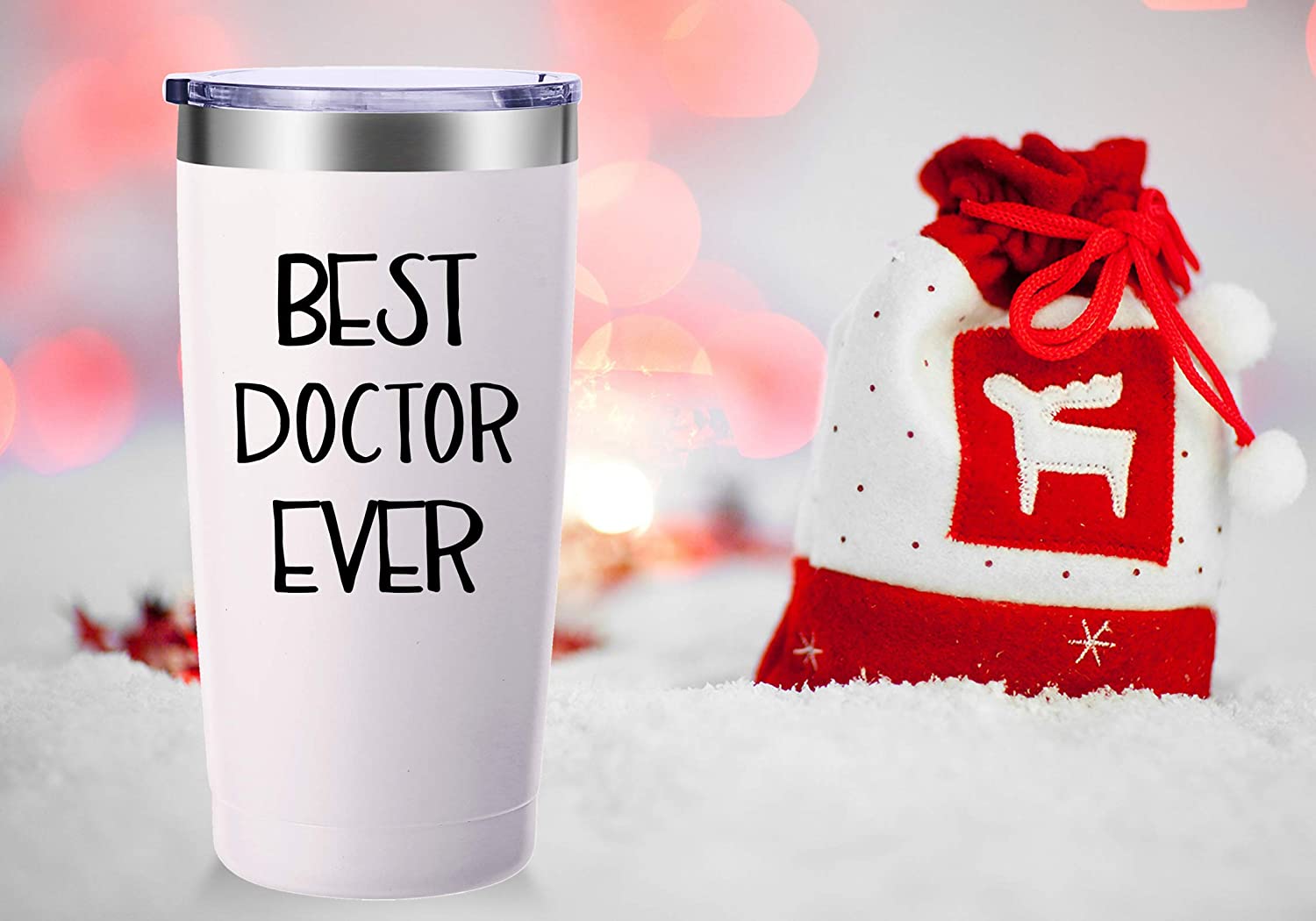 Best Doctor Ever Mug.Doctor,Medical School Graduation Gifts.Appreciation,Birthday,Christmas Gifts for Doctors,MD,Med Tumbler(20oz White)