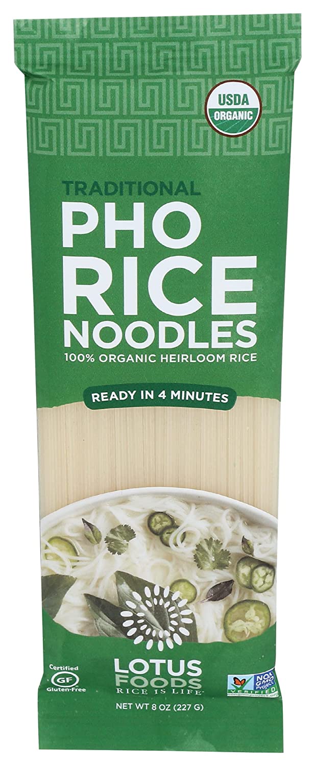 LOTUS FOODS Organic Traditional Pho Rice Noodles, 8 OZ