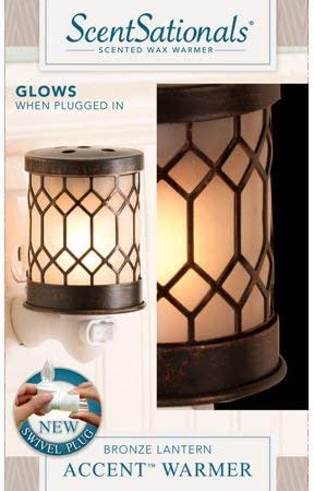 Wax Melt Warmer Electric Tart Warmer Plug In Pluggable Home Fragrance Diffuser (Bronze Lantern)