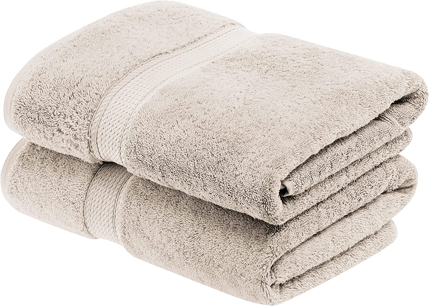SUPERIOR Egyptian Cotton Bath Sheet Towels, Luxury, Large, Soft, Extra Absorbent, Quick Dry Towel Set for Body, Shower, Bathroom, Home Essentials, Decor, Pool, Spa, 2 Pieces, Stone