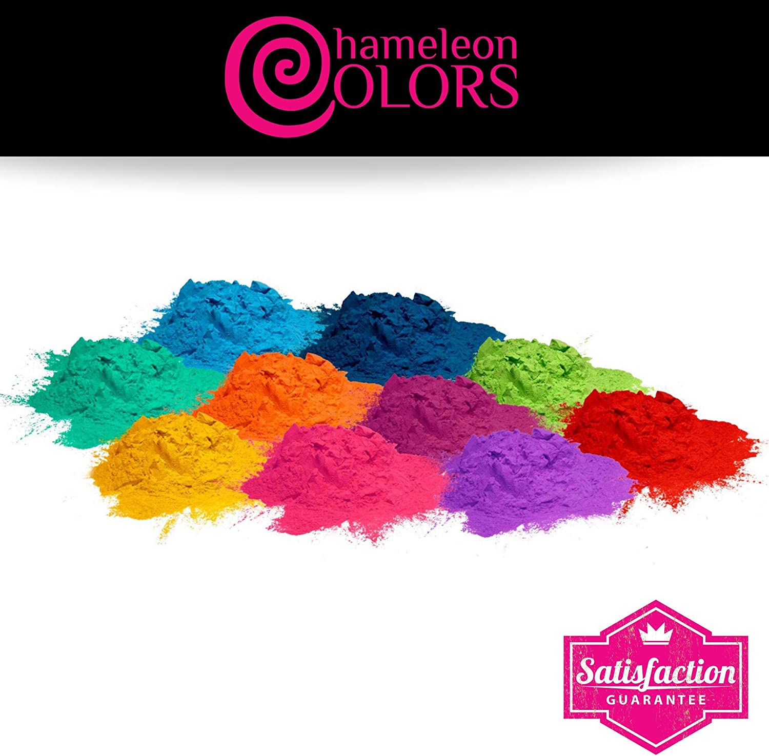 Color Powder 70 Gram Individual Packets by Chameleon Colors, 10 Pack Plus Bonus White, Perfect for 3-5 People, Red, Yellow, Blue, Orange, Purple, Pink, Navy, Magenta, Aquamarine, and Green Powder