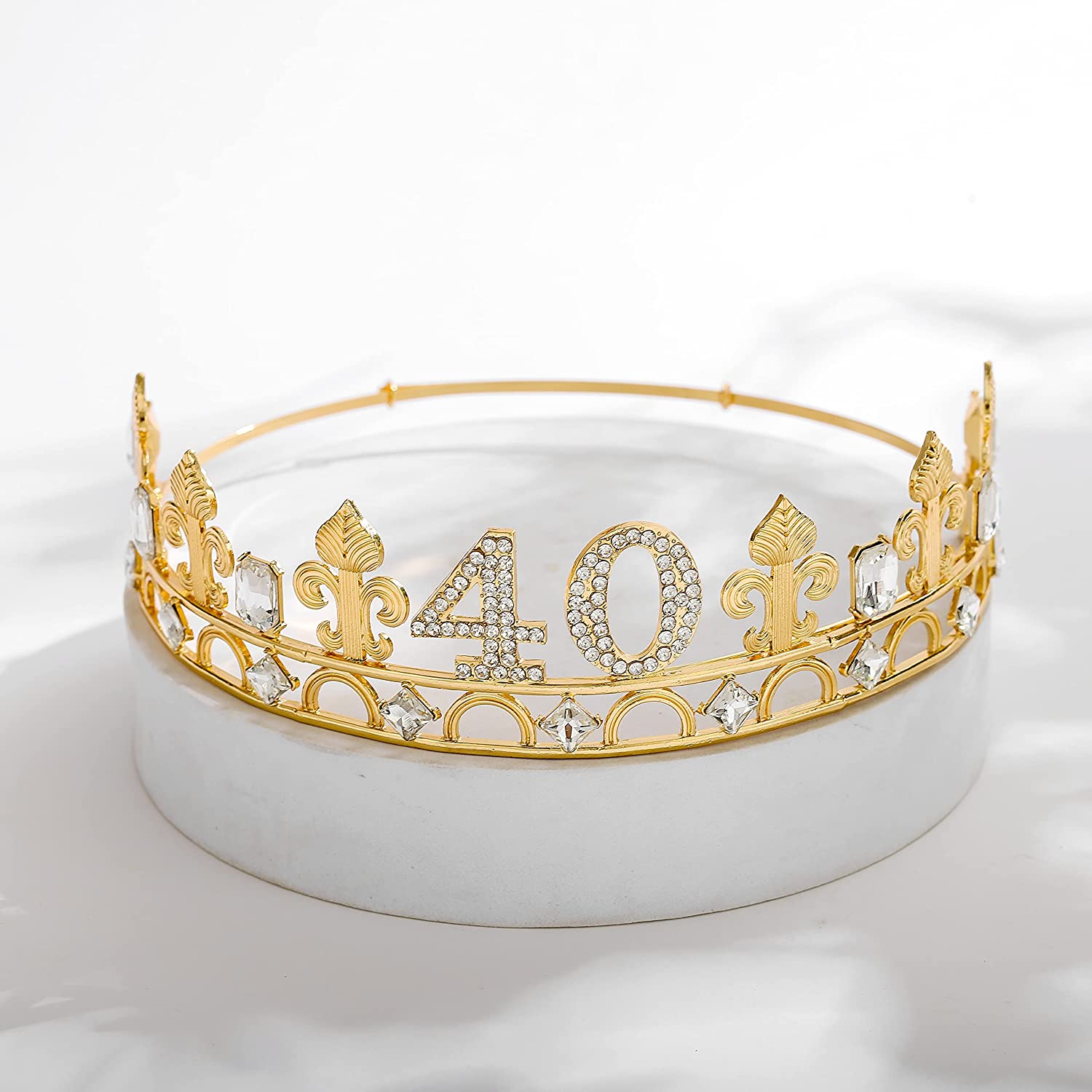 40th Birthday Crown and Birthday King Sash,40th Birthday Gifts for Men,Birthday Gift Idea for Him, Husband, Father, Brother Friends Party Favors.40th Birthday Decorations