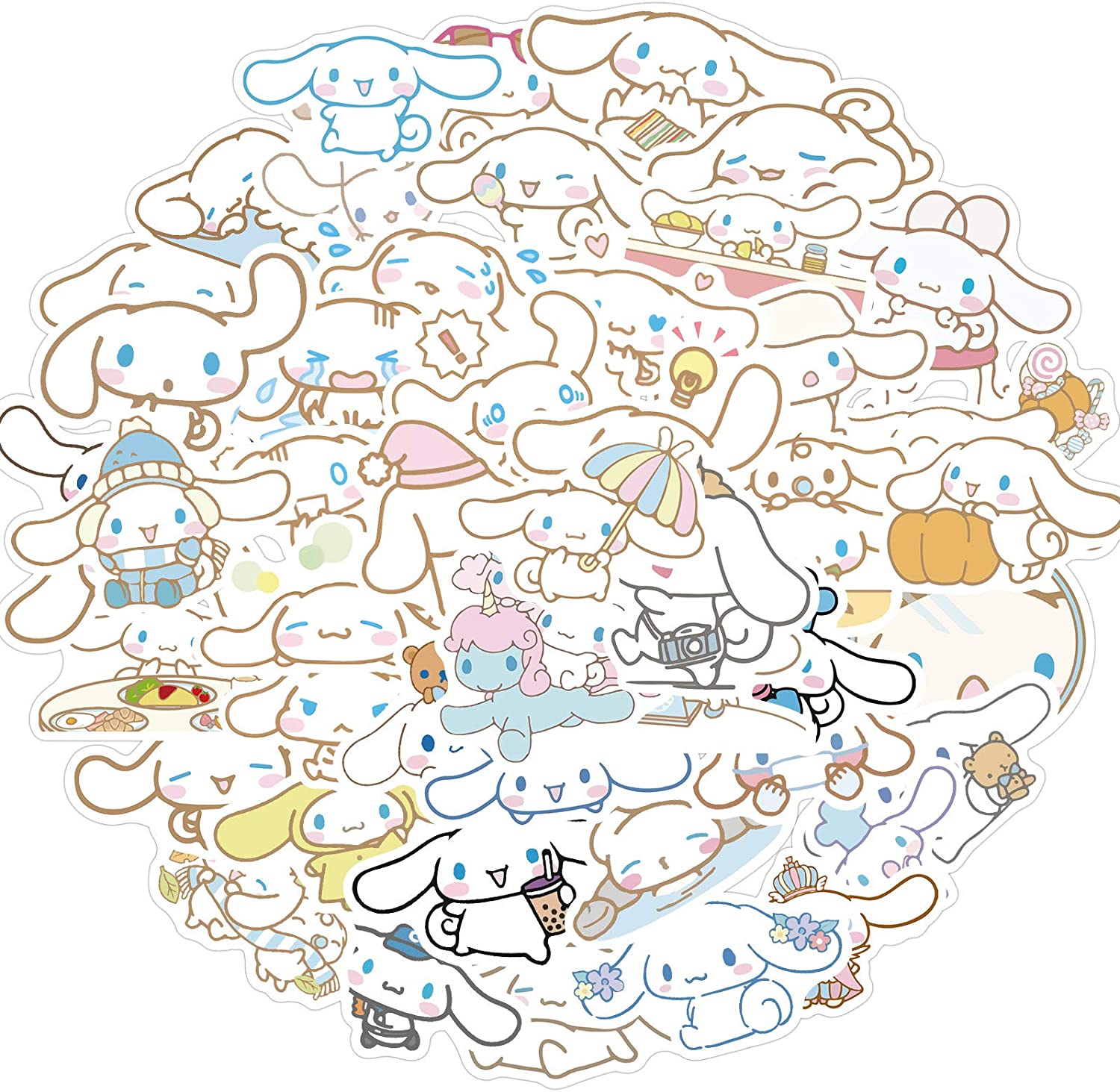 Cinnamoroll babyCinnamoroll Stickers| 50 Pcak | Vinyl Waterproof Stickers for Laptop,Bumper,Water Bottles,Computer,Phone,Hard hat,Car Stickers and Decals (Cinnamoroll)