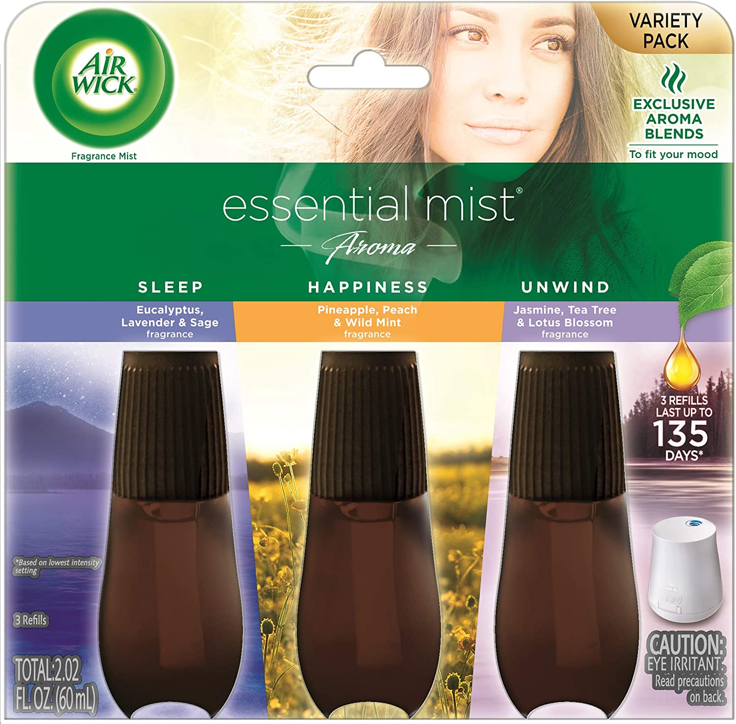 Air Wick Essential Mist Aroma Mixed 3ct Refill, 3 Count