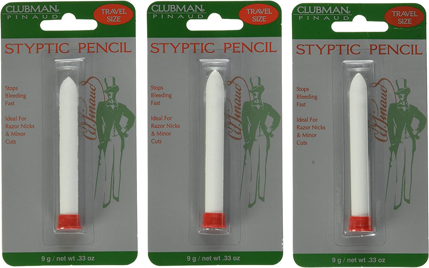 Clubman Clubman Pinaud Styptic Pencil, 0.33 oz (Pack of 3)