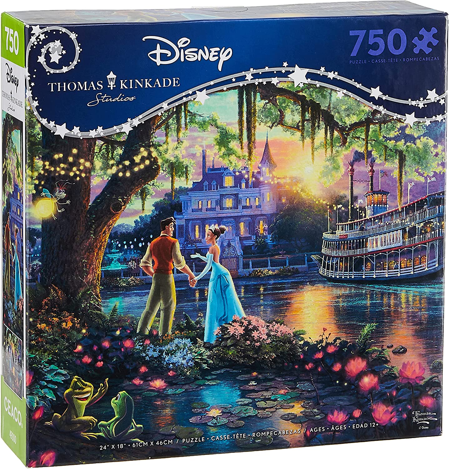 Ceaco - Thomas Kinkade - Disney Dreams Collection - The Princess and The Frog - 750 Piece Jigsaw Puzzle
