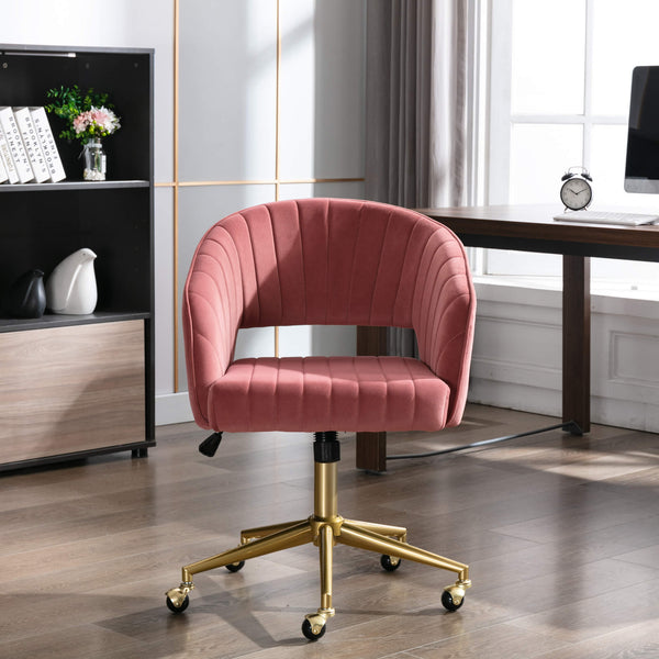 Ziva rolling home office computer desk chair velvet with wheels | Lemroe