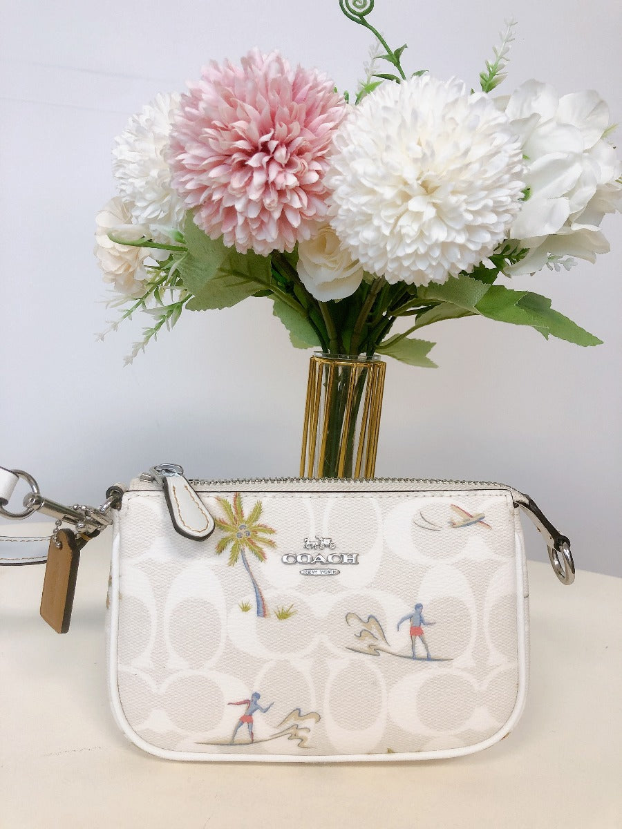 Coach CK385 Nolita 15 In Signature Canvas With Hula Print IN Glacier White Multi