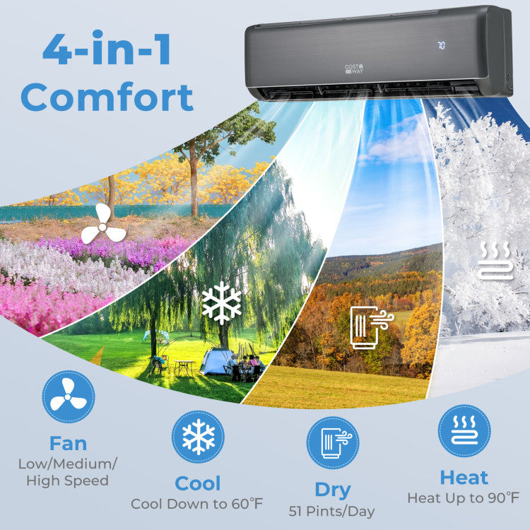 12000-BTU-4-in-1-Mini-Split-Air-Conditioner-&-Heater-21-SEER2-208-230V-Inverter-AC-Unit-with-Remote-Control-and-Installation-Kit