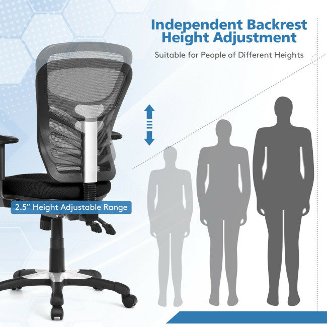 Ergonomic Mesh Office Chair Recliner Computer Desk Chair with Adjustable Armrests and Back Height