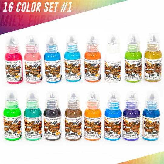 World Famous Sixteen Color Ink Set #1 - 1oz