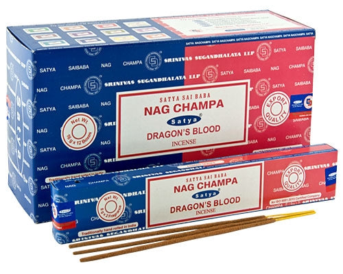 Satya Saibaba Nag Champa Dragon Blood Incense Sticks