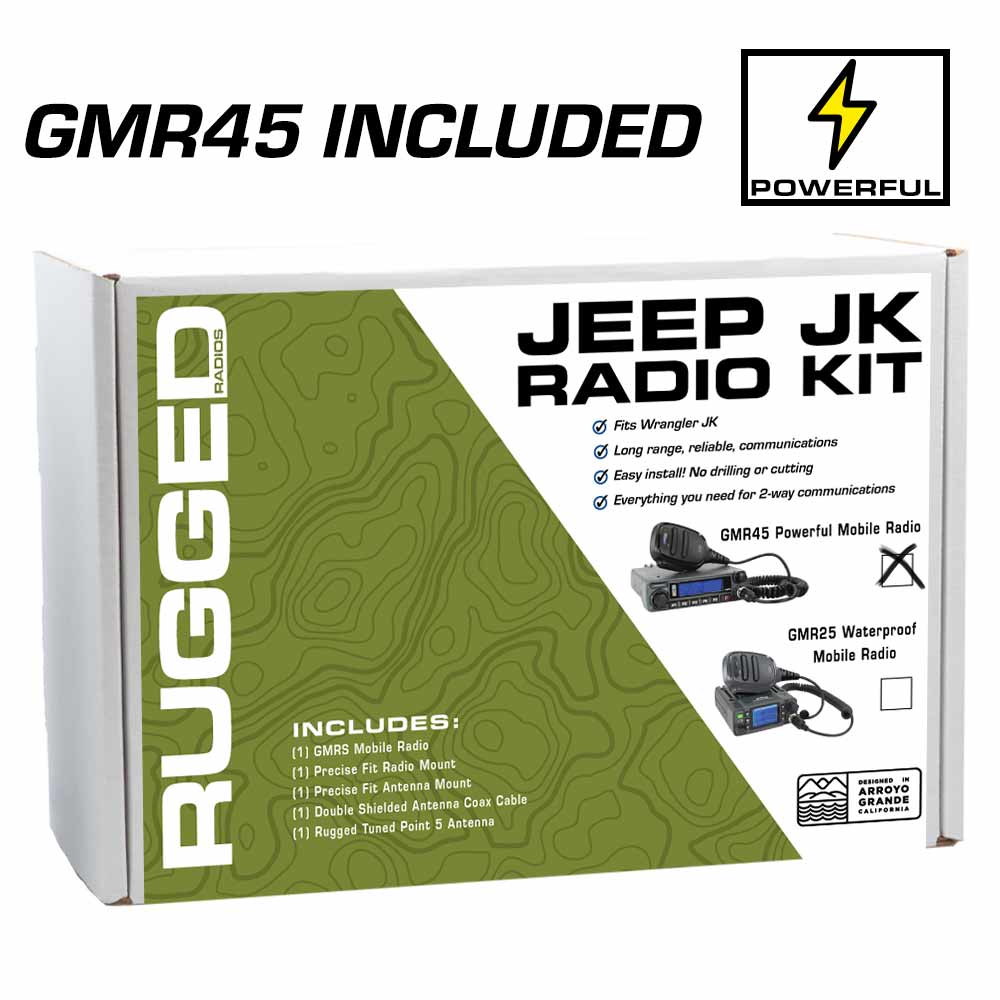 JK2 JEEP RADIO KIT - WITH GMR45 POWER HOUSE MOBILE RADIO FOR JEEP JK - 2 DOOR ONLY