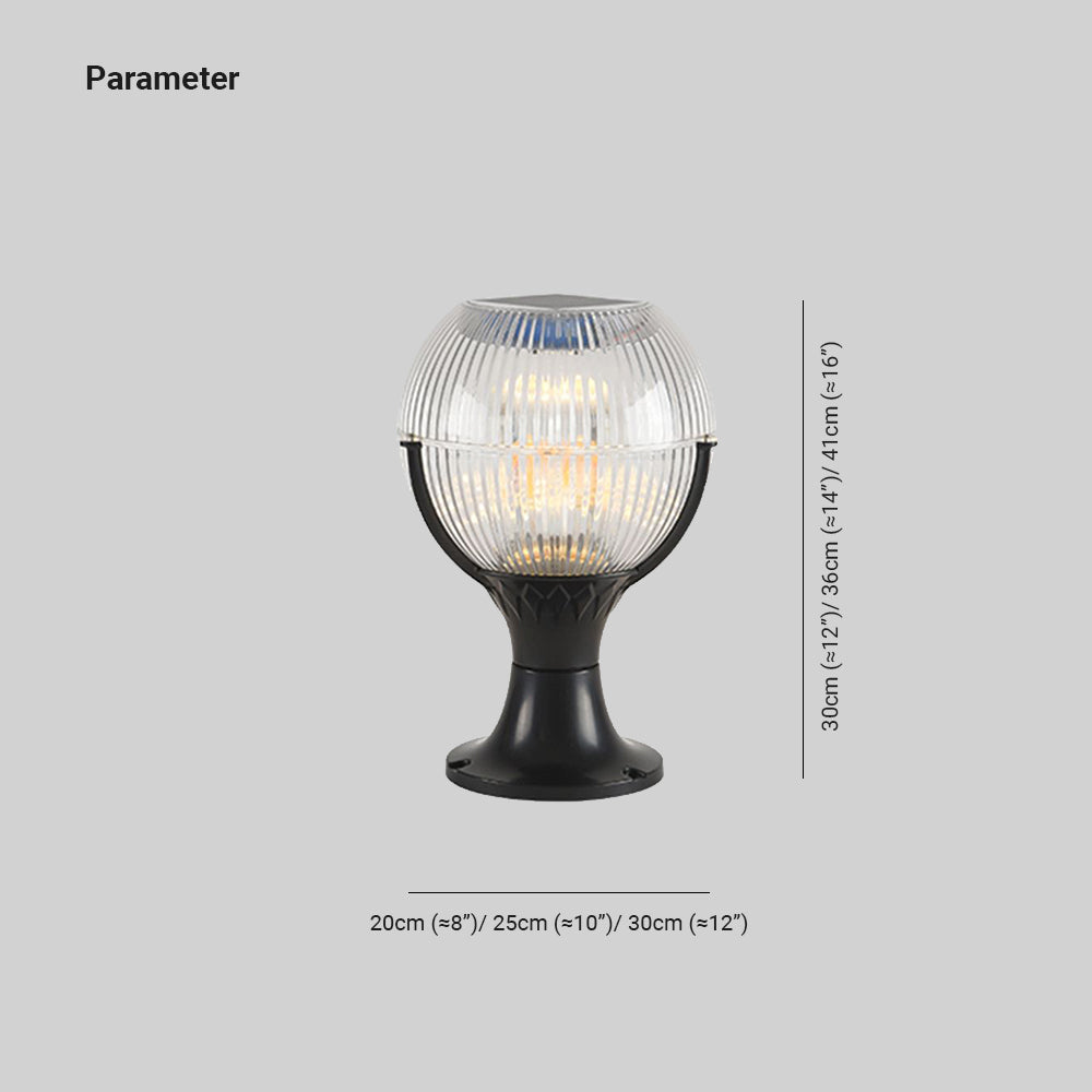 Hailie Modern Orb Acrylic Outdoor Lamp, Three Color Change