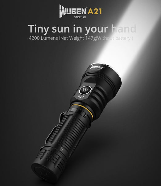 WUBEN A21 Handheld 4200 Lumen  Flashlight