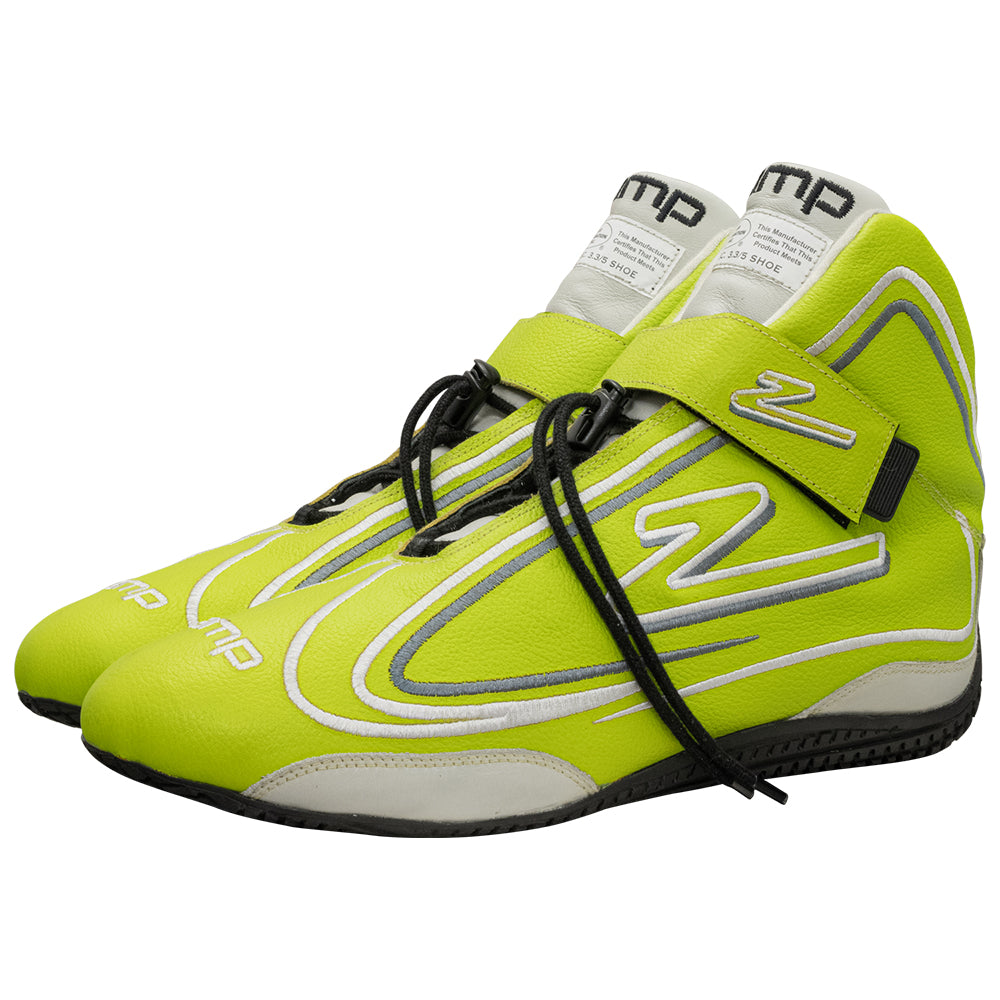 Zamp ZR-50 SFI 3.3/5  Race Shoe Neon GRN Size 12