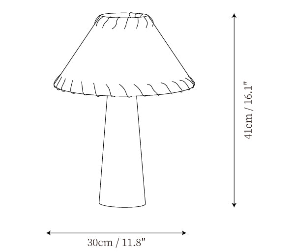 Basica Table Lamp dimension diagram