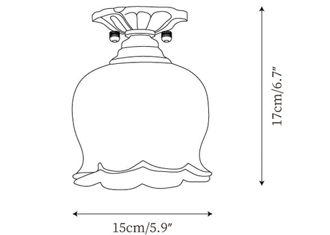 Morup Ceiling Lamp dimension diagram