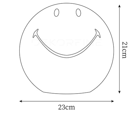 Smiley Character Lamp — small tabletop size