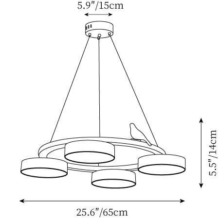 4 Heads dimension diagram