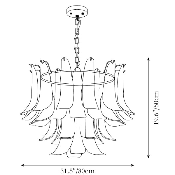 80 cm Murano Chandelier