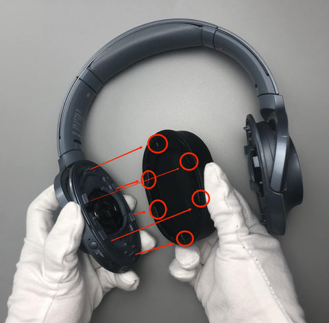 krone kalpasmos earpad replacement for sony headphone WH-H900N installation step 4