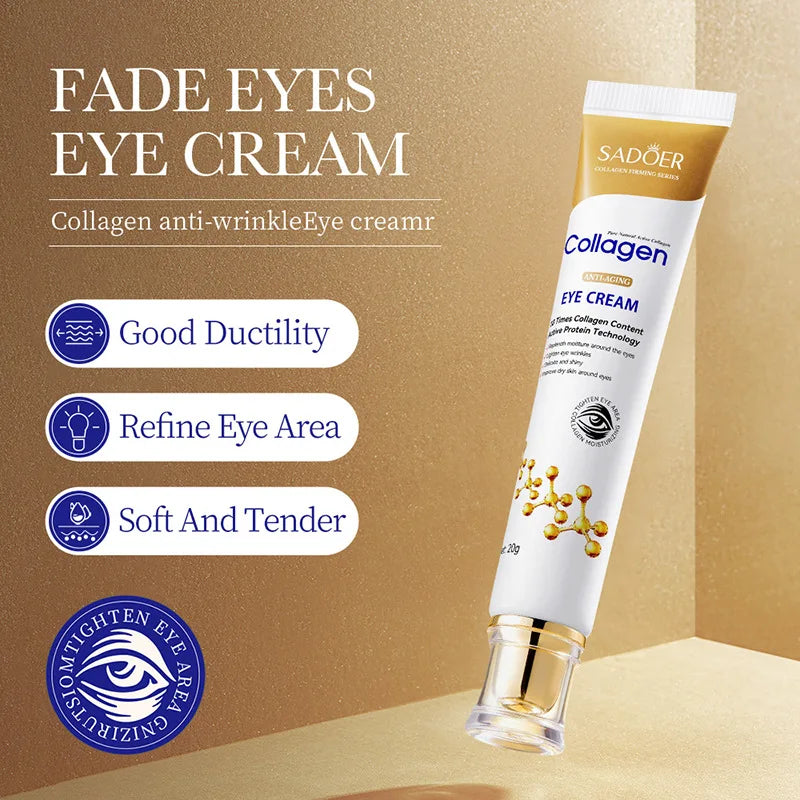 Anti-aging Collagen Eye Cream Anti Dark Circles Eye Bags Anti-wrinkles Moisturizing skincare Eyes Cream Skin Care for Eyes
