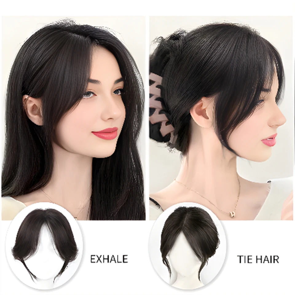 MSTN Synthetic Wig Bangs 3D Bangs French Bangs Natural Wig Chemical Fiber Hair Curtain Eight Bangs Air Bangs For Women