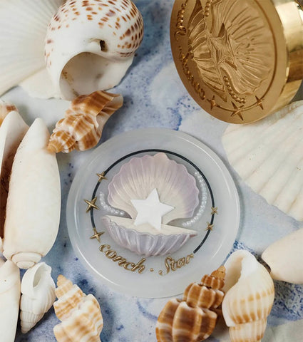 3D relief conch star wax seal stamp