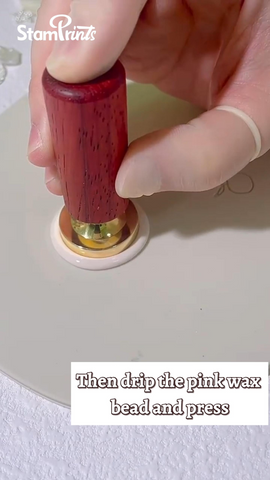 melt the pink wax, or any other color wax you like