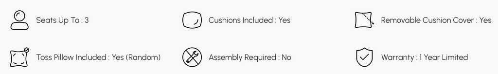 Woven Rope Outdoor Sofa 3-Seater Sofa with White Polyester Pillow Cushion Product Overview