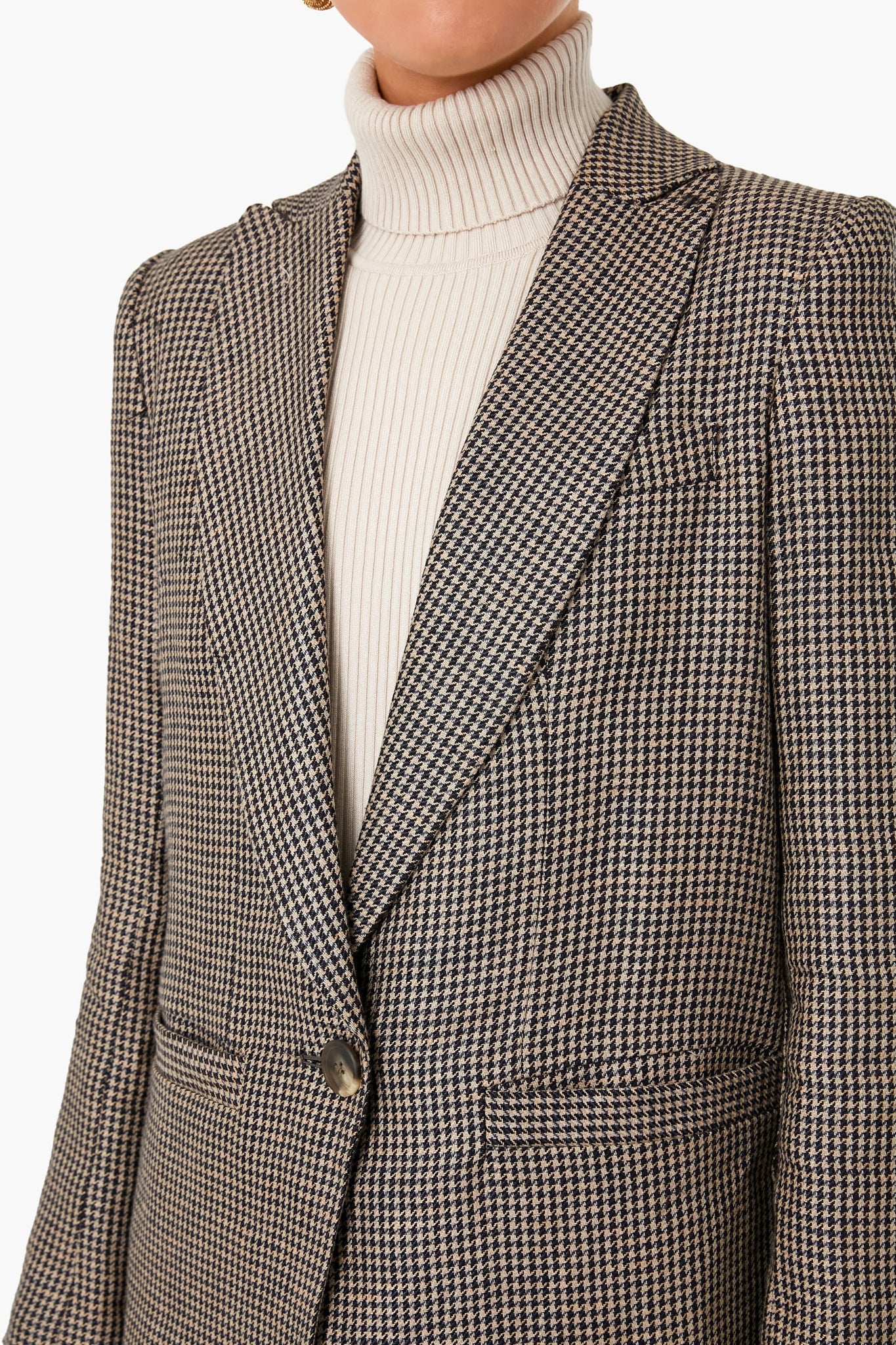 Linen Houndstooth Dinner Jacket