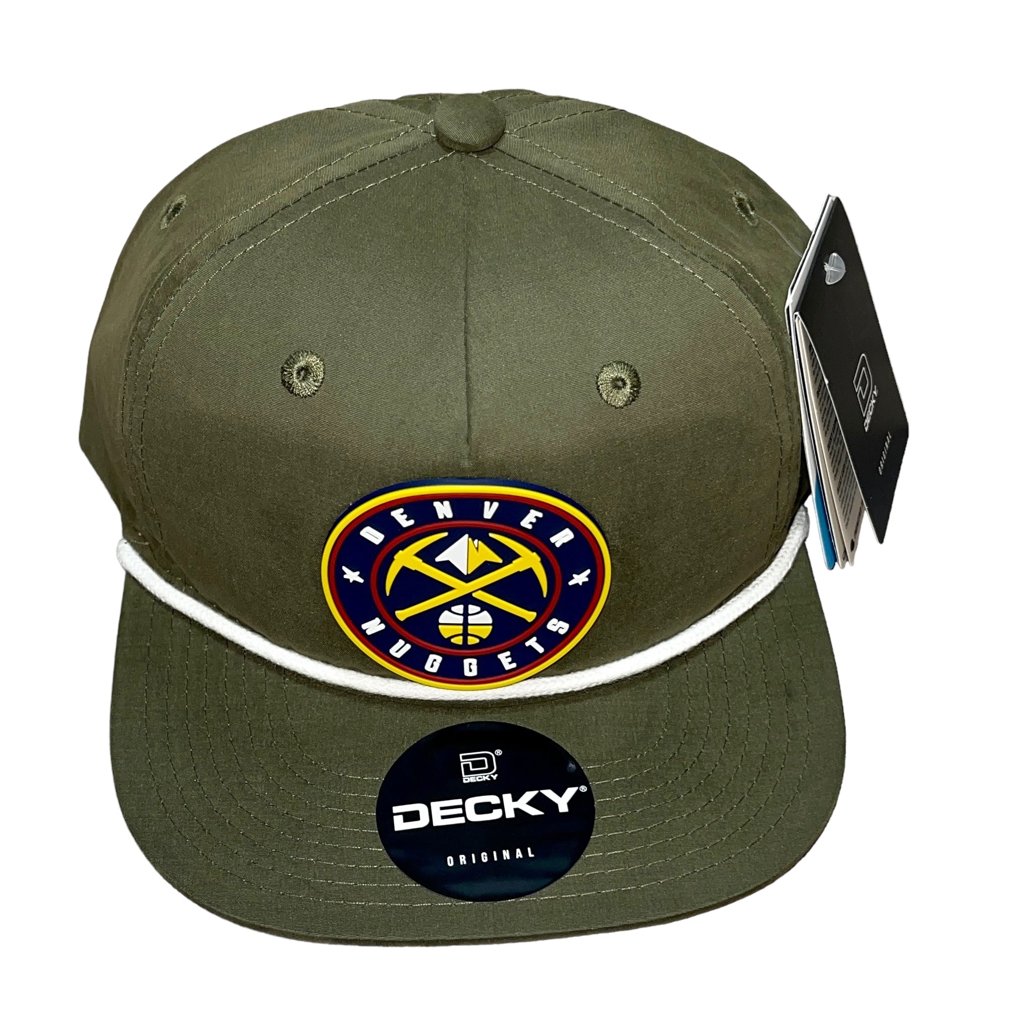 Denver Nuggets 3D Classic Rope Hat- Olive/ White