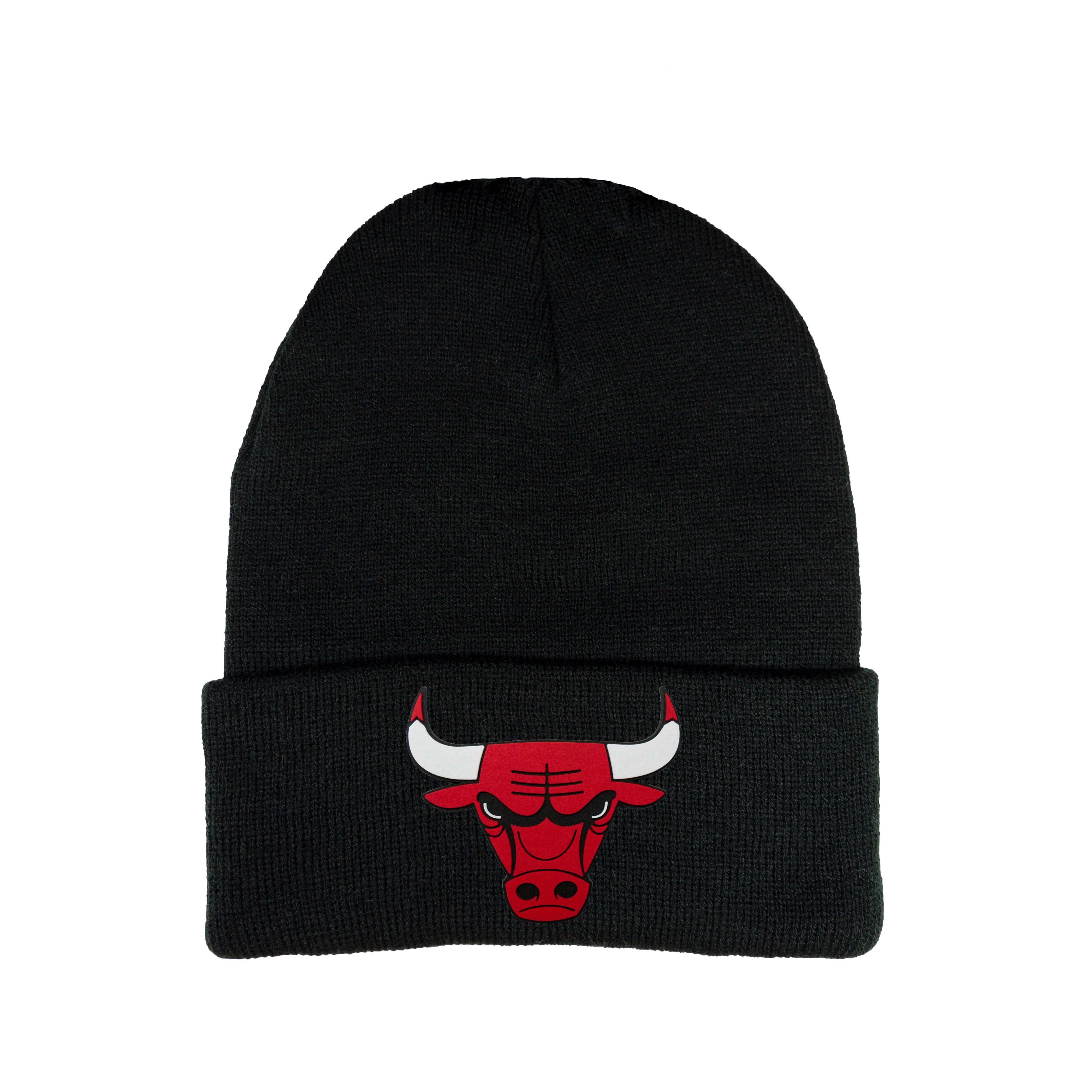 Chicago Bulls 3D 12 in Knit Beanie- Black