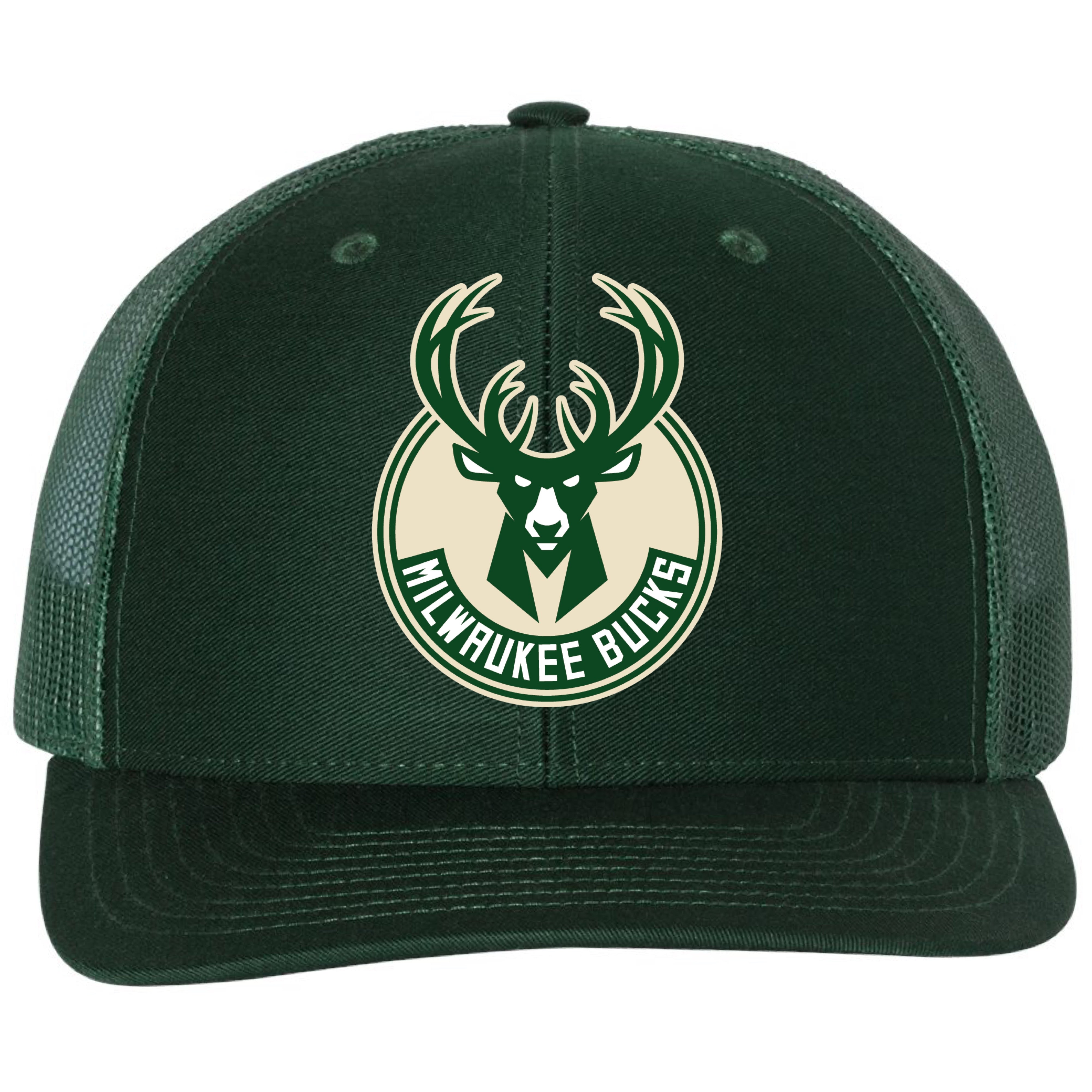 Milwaukee Bucks 3D PVC Patch Hat- Dark Green