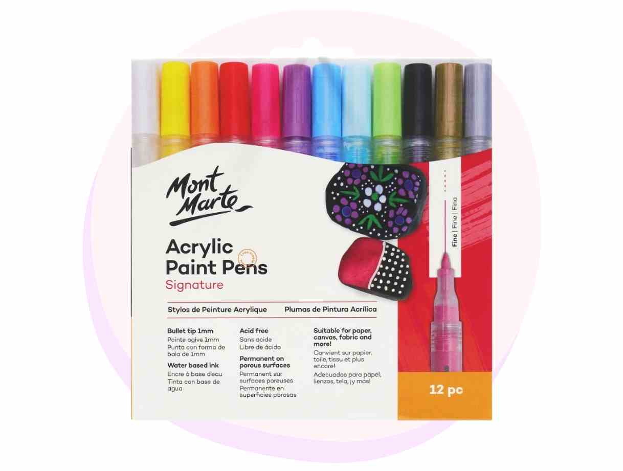 Mont Marte Acrylic Paint Pens Markers 12Pc
