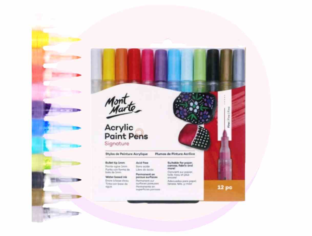 Mont Marte Acrylic Paint Pens Markers 12Pc