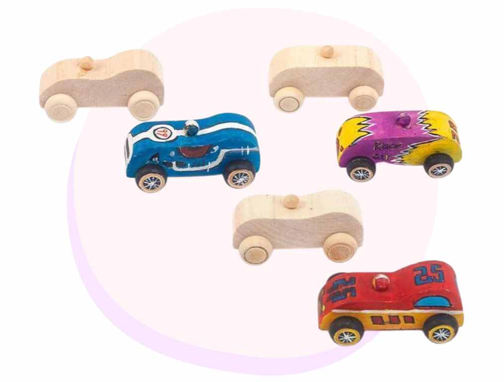 Wooden Mini Car DIY Craft 2 Pack